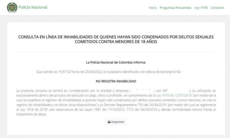 Dónde obtener el certificado de inhabilidad para trabajar con niños