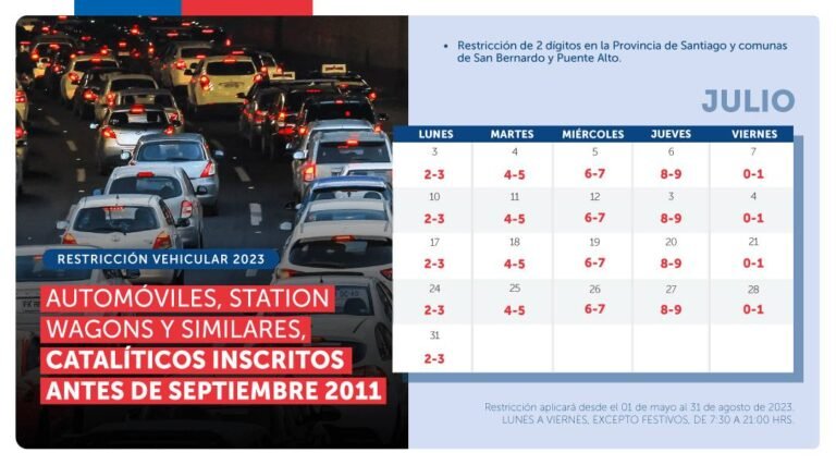 Qué restricciones vehiculares estarán vigentes en mayo
